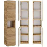 Lomadox Badmöbel Hochschrank Wotan Eiche Nb. Nb. B/H/T ca.