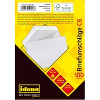 IDENA 10218 - Briefumschläge ohne Fenster DIN C6, 100
