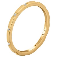 Cai Fingerring CAÏ "925 Silber vergoldet mit Zirkonia Stacking"