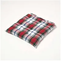 Homescapes dekorativ Kariertes Sitzkissen Macduff mit Schottenmuster 100% Baumwolle