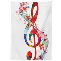 ABAKUHAUS Musik Tischdecke, Hinweise Rhythm Kunstwerk, Schmutzabweisend Pflegeleicht Waschbar