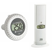 TFA Poolthermometer 30.3310.02, - Thermo-Hygro-Sender mit Poolsender, Weatherhub
