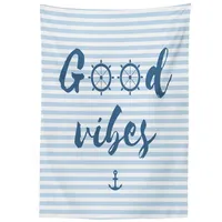 ABAKUHAUS Good Vibes Tischdecke, Nautical Maritime, Wasserfest Waschbar mit