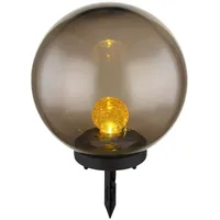 GLOBO Globo, Lighting Solarleuchte Kunststoff schwarz, 1XLED Solarleuchte Kunststoff