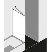 Kermi Pega Seitenwand verkürzt auf Badewanne PETVD08016VUK 80x160cm, silber