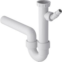Geberit Rohrbogensiphon für Spülbecken, mit Winkelschlauchtülle, Abgang horizontal, 50mm