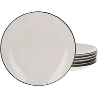 VAN WELL 6er Set Dessert- Kuchenteller 19,5cm Campo creme