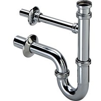 Viega Röhrengeruchsverschluss, Leckwasseranschluss 11/4", verchromt, mit geradem Einlauf