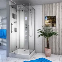 AcquaVapore AquaVapore Dampfdusche Duschtempel Sauna Dusche Duschkabine D38-10L2 90x90