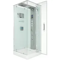 AcquaVapore Dampfdusche Duschtempel Sauna Dusche Duschkabine D38-20r3-ec 100x100 cm,