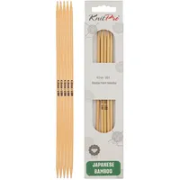 KnitPro K22128 Strumpfstricknadeln, Bamboo, Natur, 20 x 0.4 x