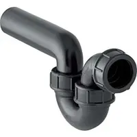 Geberit Rohrbogengeruchsverschluss 152045161 DN 50/56, Einlauf/Abgang horizontal, PE-HD, schwarz