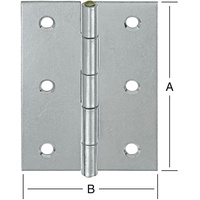 Vormann Tür-Scharnier halbbreit B51xH70mm,gerollt verzinkt