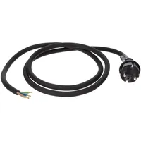 Perel - EPC015R25 Netzkabel, Gummi, Stecker auf Ende Ohne