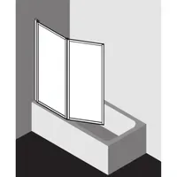 Kermi Vario 2000 Faltwand 2-flügelig V2FW2060142AK 115,1-116,7x140cm, weiß, ESG