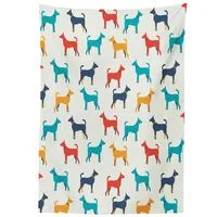 ABAKUHAUS Bunt Tischdecke, Retro Dog, Personalisierter Druck mit Klaren