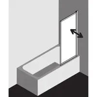 Kermi Vario 2000 Faltwand 1-flügelig V2FW10701422K 75,1-76,7x140cm, weiß, Kerolan