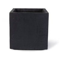Köhko Blumenkübel aus Fiberglas Pflanztopf 32x32x31 cm Anthrazit Quadrat