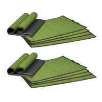 Relaxdays 12 teiliges Tischset, grün