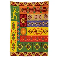 ABAKUHAUS afrikanisch Tischdecke, West-Folk, Pflegeleicht Waschbar Schmutzabweisend und mit