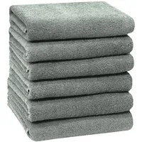 ZOLLNER Handtuchset 50 x 100 cm grau 6 St.