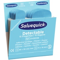 Salvequick Salvequick® Pflaster Detectable, sortierte Größen, blau 7310610019310 Salvequick