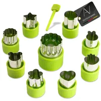 AVANA 9 Stück Edelstahl Ausstechformen Gemüse Obst Ausstecher Tiere