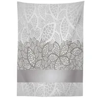 ABAKUHAUS Grau Tischdecke, Lace Inspired Floral, Personalisierter Druck Klare