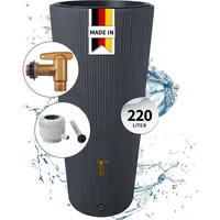 4rain VASO 2in1 DECOR Regenspeicher 220 l graphite grey