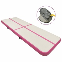 VidaXL Aufblasbare Gymnastikmatte mit Pumpe 300x100x15 cm PVC Rosa