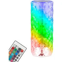 Brilo Akku-Tischleuchte Kristalloptik 2,3W mit RGB 21,5 cm x