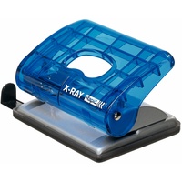 Rapid EC20 Bürolocher (Kunststoff/Metall, 20 Blatt) transparent blau