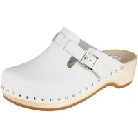 Berkemann Unisex Riemen-Toeffler Clogs, Weiß (weiß 100), 44 EU