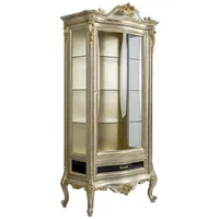 Casa Padrino Luxus Barock Vitrine Silber / Gold -