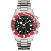 Revue Thommen Herrenuhr Diver Chrono Automatik in Schwarz-Rot 17571.6136