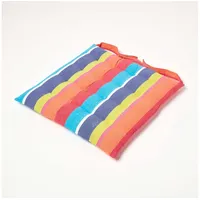 Homescapes Gestreiftes Sitzkissen aus 100% Baumwolle, bunt, 40 x