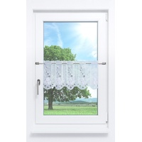PLAUENER SPITZE Scheibengardine Blumenspiel #1W (Bx H) 81cm -