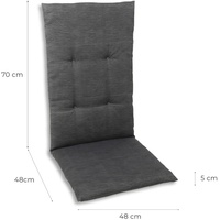 GO-DE Hochlehner-Auflage 118 cm x 48 cm x 5
