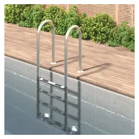 VidaXL Pool-Leiter 54x38x184,5 cm Edelstahl 304