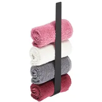 Relaxdays Handtuchhalter ohne Bohren, Edelstahl, 36 cm, selbstklebende Handtuchstange,