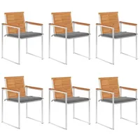 VidaXL Gartenstuhl 49,7 x 24,8 x 6 cm grau