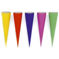 Goldbuch 10 Stück Goldbuch Bastel-Schultüte farbig sortiert 70cm rund