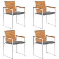 VidaXL Gartenstuhl 48,7 x 49,6 x 108 cm grau