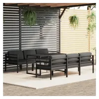 VidaXL 7-tlg. Garten-Lounge-Set mit Kissen Aluminium Anthrazit