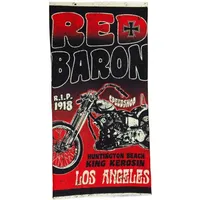 King Kerosin Red Baron Multifunktionstuch, schwarz-rot für Männer