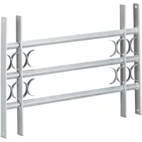 Relaxdays Fenstergitter Einbruchschutz ausziehbar 450 x 700-1050 mm Grau