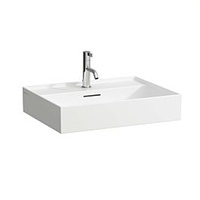 Laufen Kartell Aufsatzwaschtisch 1 Hahnloch, mit Überlauf,
