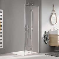 Kermi Liga Duschtür rechts 90 x 185 cm silber