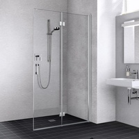 Kermi Liga Pendel-Falttür LI2YR080201AK 80x200cm, silber mattglanz, ESG klar,