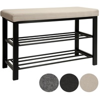 Dune Design Schuhregal mit Sitzbank aus Metall 81x32x46 cm